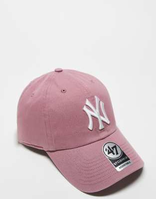 47 Brand 47 Brand NY Yankees washed clean up cap in pink