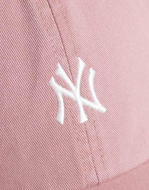 47 Brand NY Yankees womens base runner mini logo clean up cap in mauve pink, 2 of 3
