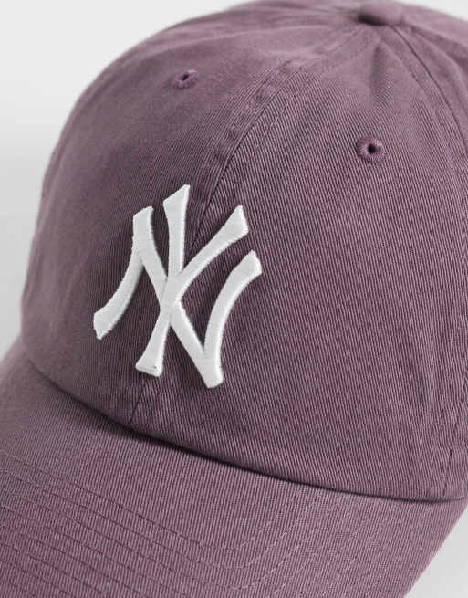 47 Brand NY Yankees womens clean up cap in blackberry cacao, 3 of 3