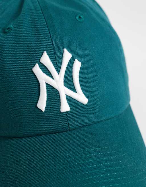 47 Brand NY Yankees womens clean up cap in pacific green, 2 of 3