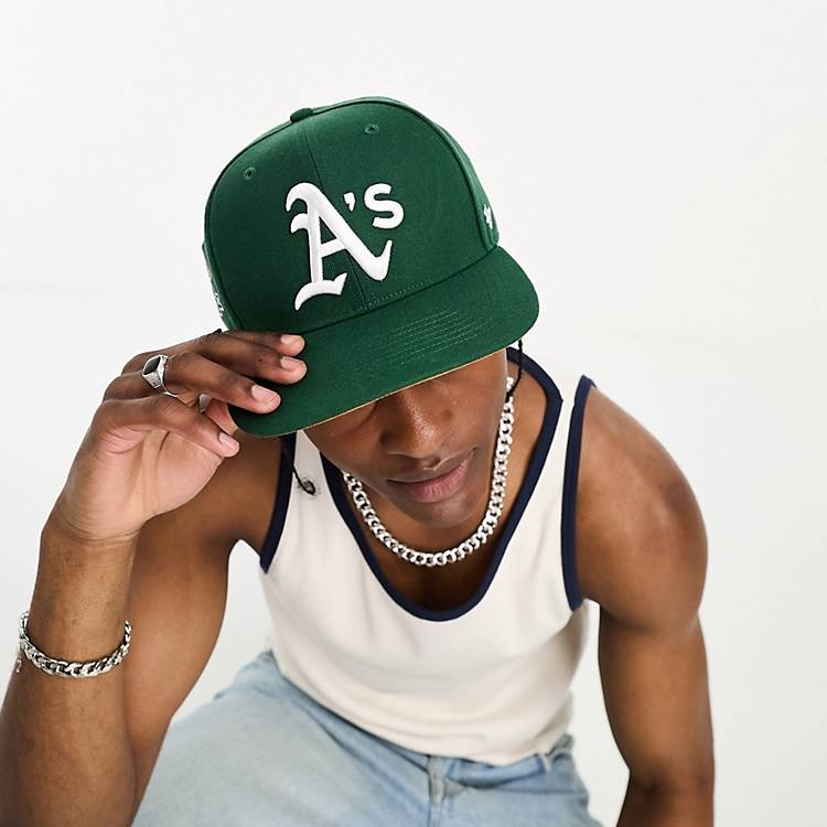 47 Brand Oakland Athletics baseball cap in green with logo and badge  embroidery