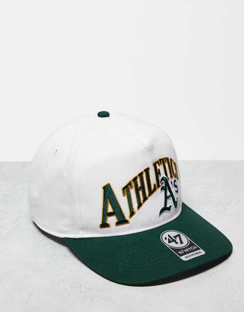 47 Brand – Oakland Athletics – Baseballkappe in Weiß und Grün - view 1