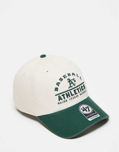 47 Brand – Oakland Athletics – Baseballkappe in Weiß und Grün - view 1