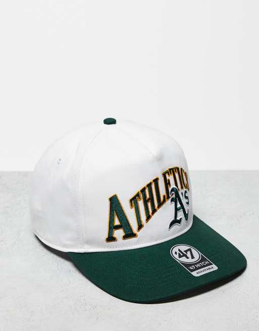 47 Brand – Oakland Athletics – Biało-zielona baseballowa czapka z daszkiem