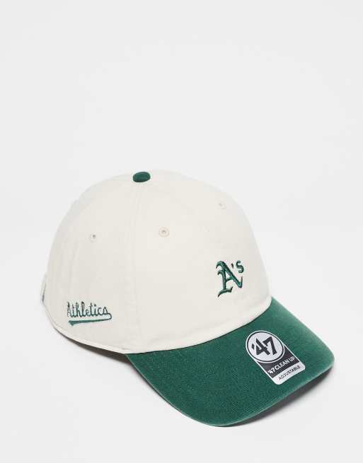 47 Brand – Oakland Athletics – Kappe in Grün mit kontrastierender Krone 