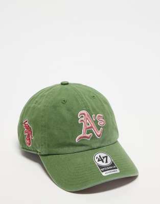 47 Brand Oaklands contrast clean up badge cap in green φωτογραφία