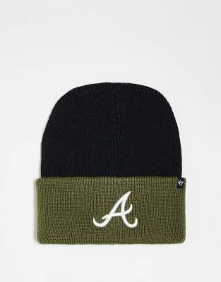 47 Brand 47 Brand Oaklands contrast knitted beanie in black