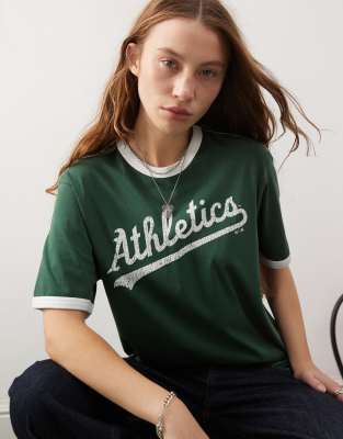 47 Brand 47 Brand Oaklands script t-shirt in green