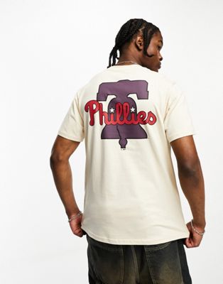 47 Brand Philadelphia Phillies t-shirt in off white with chest and back print