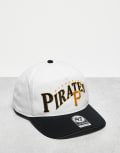 [47 Brand] 47 Brand Pittsburgh Pirates baseball cap in white and black No Size MULTI