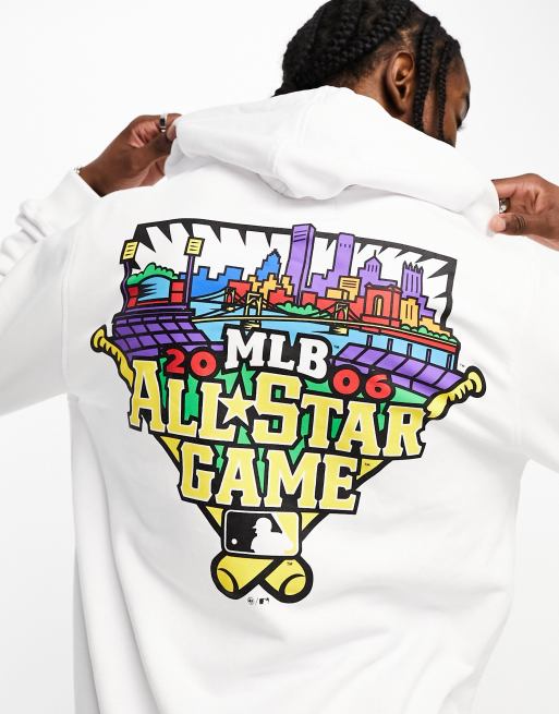 47 Brand – Pittsburgh Pirates – Biała zakładana przez głowę bluza z kapturem i nadrukiem na piersi i plecach