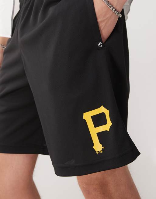 47 Brand Pittsburgh Pirates imprint logo shorts in black, 3 of 5