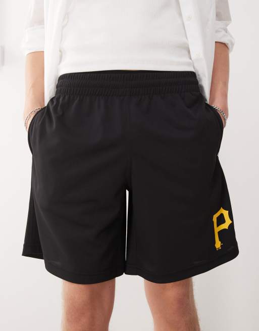 47 Brand Pittsburgh Pirates imprint logo shorts in black, 5 of 5