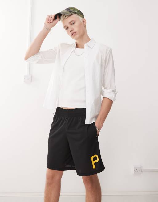 47 Brand - Pittsburgh Pirates - Sorte shorts med logoprint