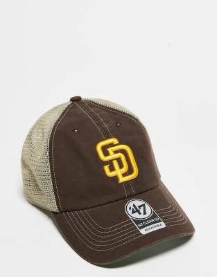 47 Brand 47 Brand San Diego Padres trucker baseball cap in brown