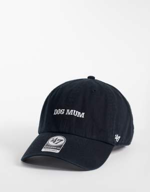 47 Brand slogan icon womens clean up cap in black