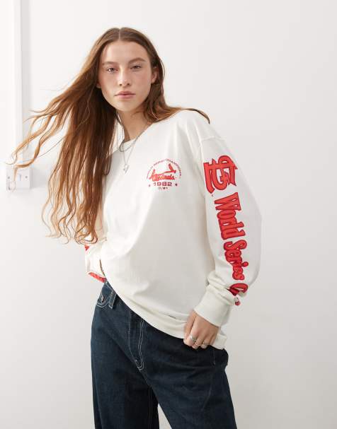 47 Brand - St Louis - Top a maniche lunghe bianco con motivo - view 1