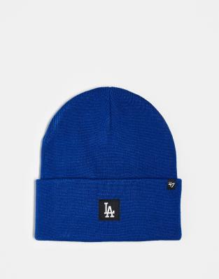 47 Brand - Strickmütze in Blau mit kleinem „LA Dodgers"-Logo