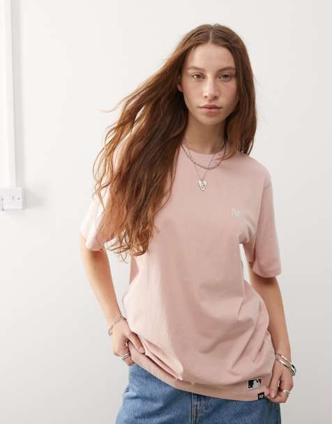 47 Brand – T-Shirt in Staub-Malve mit kleinem „NY Yankees“-Logo - view 1