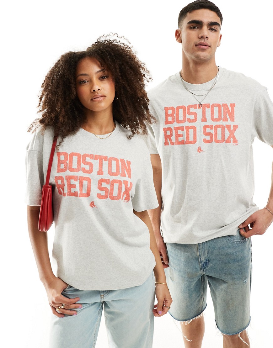47 Brand unisex Boston Red Sox t-shirt in grey marl