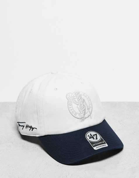 47 Brand x Tommy x Boston Celtics MLB logo detail contrast clean up cap in white - view 1