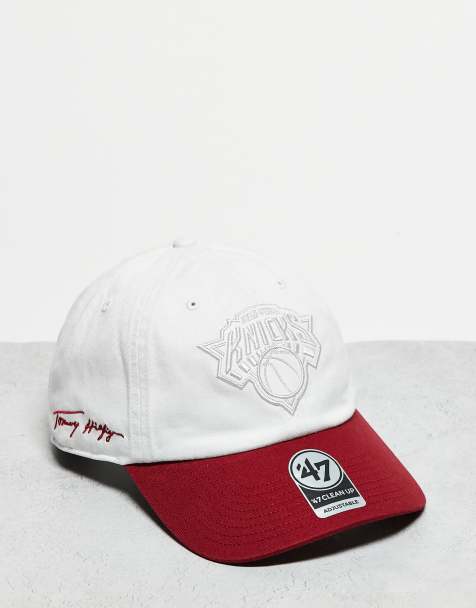 47 Brand x Tommy x NY Knicks MLB logo detail contrast clean up cap in red - view 1