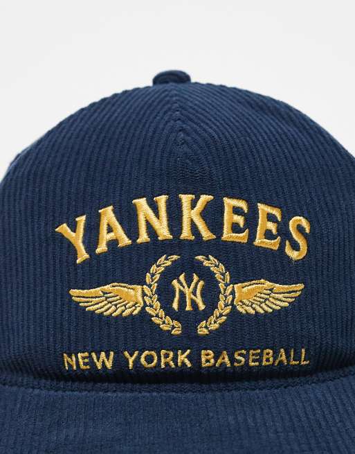 47 Brand Yankees script logo cord cap in navy | ASOS