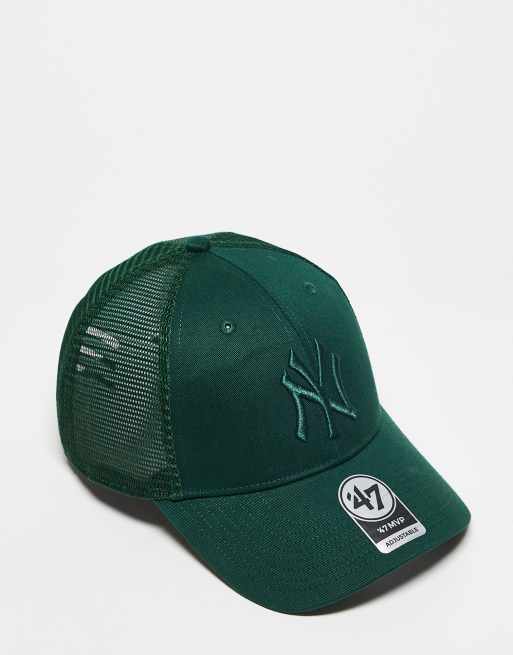 47 Brand – Zielona czapka z daszkiem z siateczką z tyłu i motywem NY Yankees