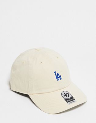 47 Clean Up MLB LA Dodgers dad cap in off white - ASOS Price Checker