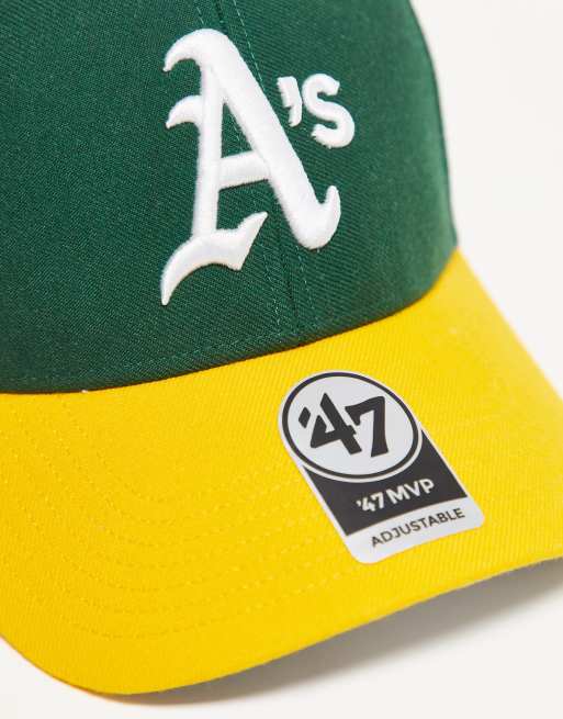 47 MLB Vintage Oakland Athletics Back Track Midfield Cap Green