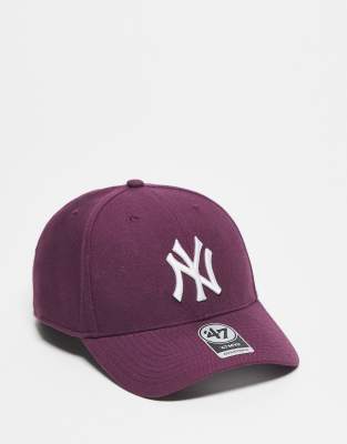 47 Brand - '47 MVP - Casquette à logo NY Yankees - Prune délavé-Violet