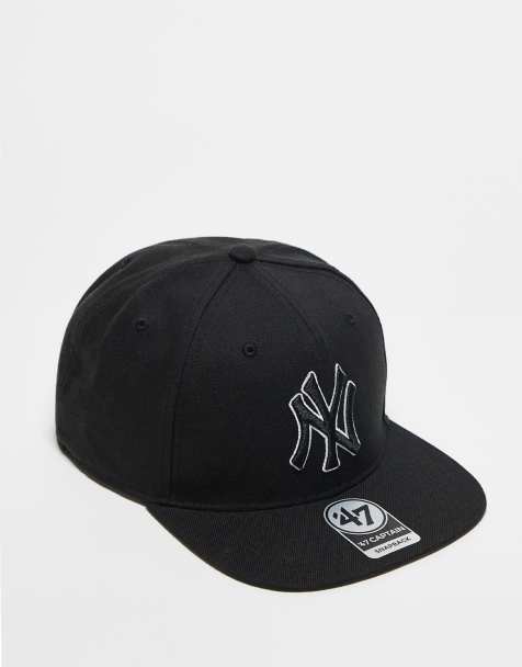 47 Brand - Casquette ajustée à visière droite et logo NY Yankees - Noir - view 1