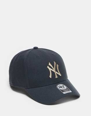 47 Brand - MVP - Casquette à logo NY Yankees - Bleu marine