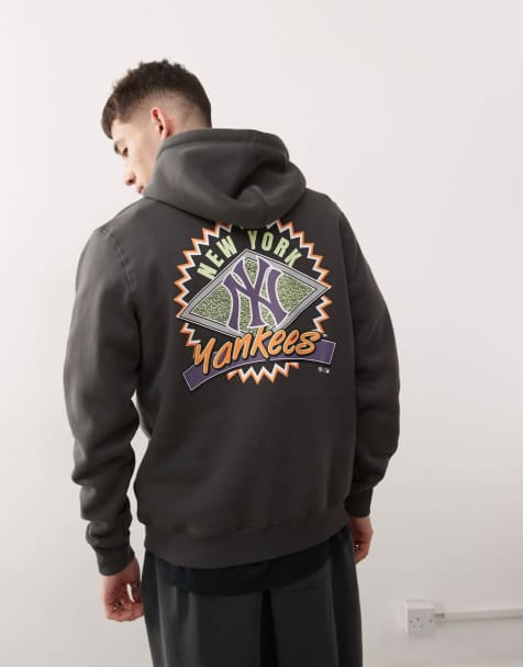 47 Brand - Sweat à capuche avec motif NY Yankees au dos - Gris - view 1