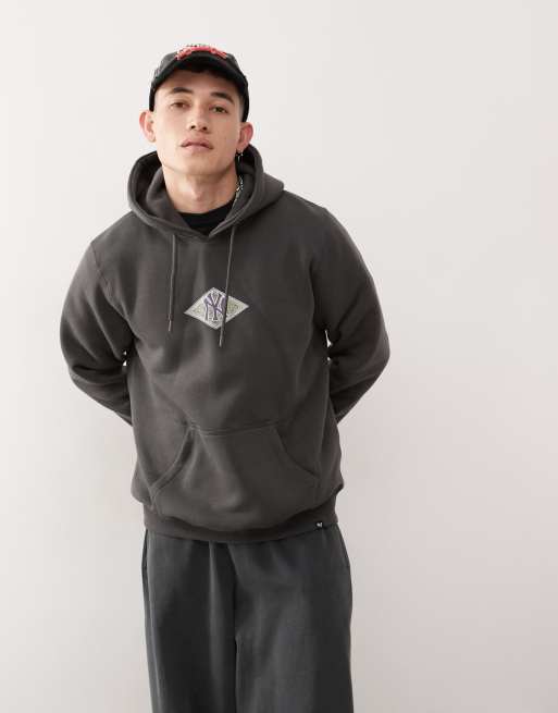 47 Brand - Sweat à capuche avec motif NY Yankees au dos - Gris, 3 de 4