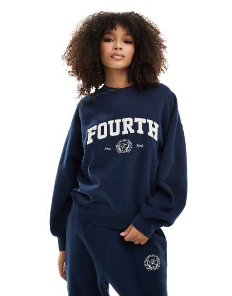 4th & Reckless - A Pollo - Sweat confort - Bleu marine - view 1