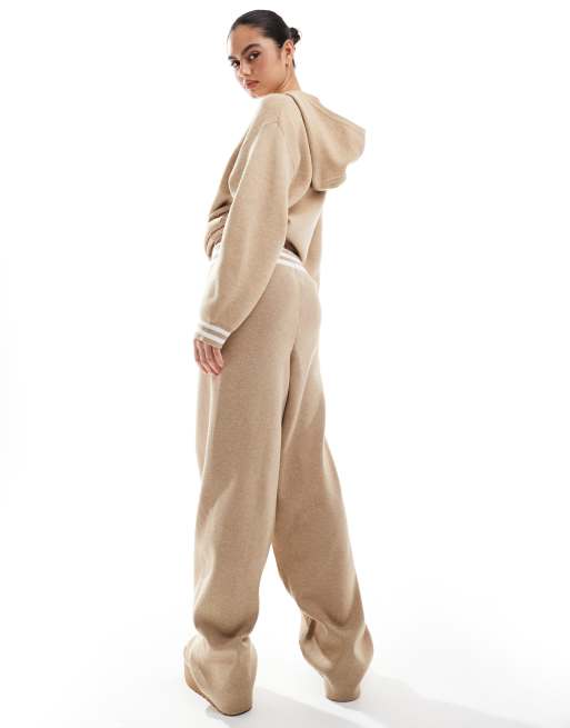 4th + Reckless - Alexia - Joggers in maglia jacquard beige, 2 di 5