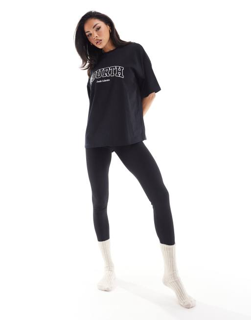 4th & Reckless Alice oversized lounge t-shirt in washed