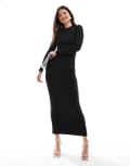 [4th & Reckless] 4th & Reckless all over hotfix maxi skirt in black (part of a set) 12 BLACK