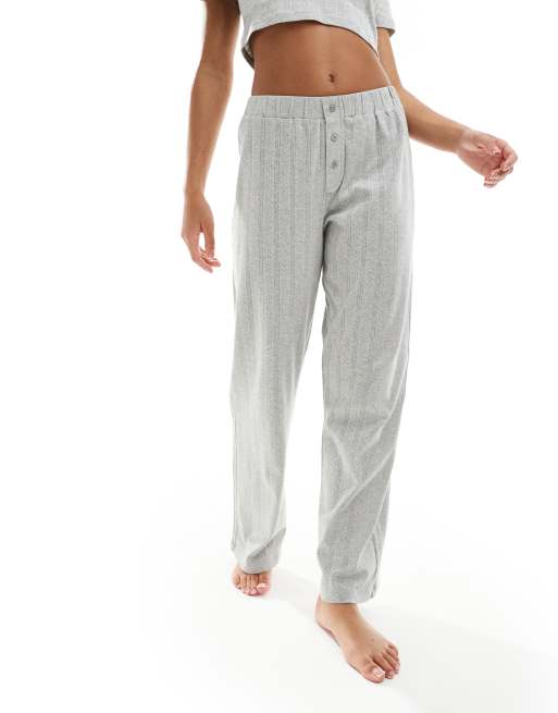 4th & Reckless Arlia pointelle pants in grey