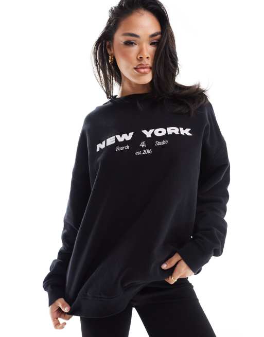 Sweatshirt - Black/New York - Ladies