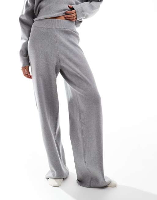 4th & Reckless Avery jacquard knit sweatpants in gray | ASOS