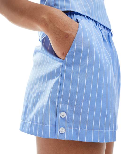 4th & Reckless Aviva stripe boxer short in blue, 3 of 4