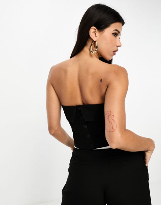 4TH & RECKLESS Tailored Strapless Top - Black