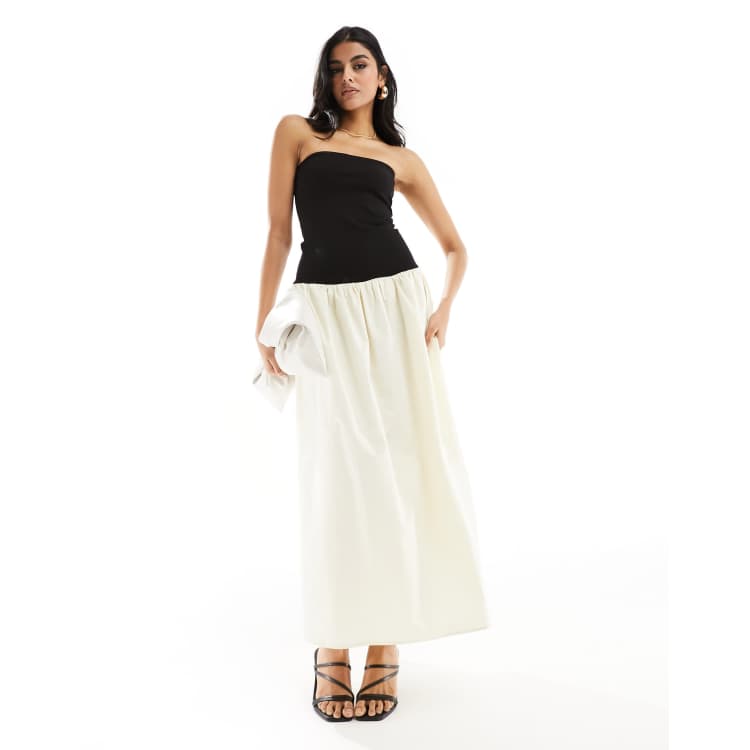 lova drop waist dress 4th & reckless Women's Monochrome Drop Waist Bandeau Dress | Lova main image 0