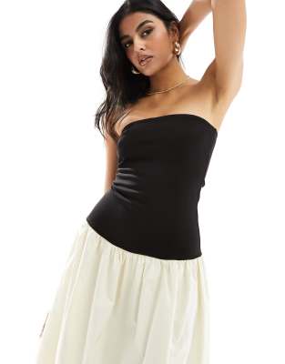 black and cream drop waist dress Bell Sleeve Metallic Lace Sheath Dress In Black Gold main image 0