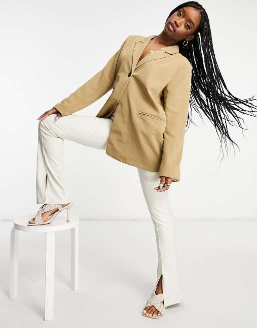 4th & Reckless - Blazer à finitions en satin - Kaki, 4 de 4