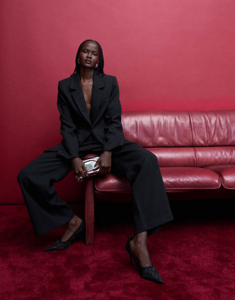 4th & Reckless - Blazer stretto in vita nero in coordinato - view 1