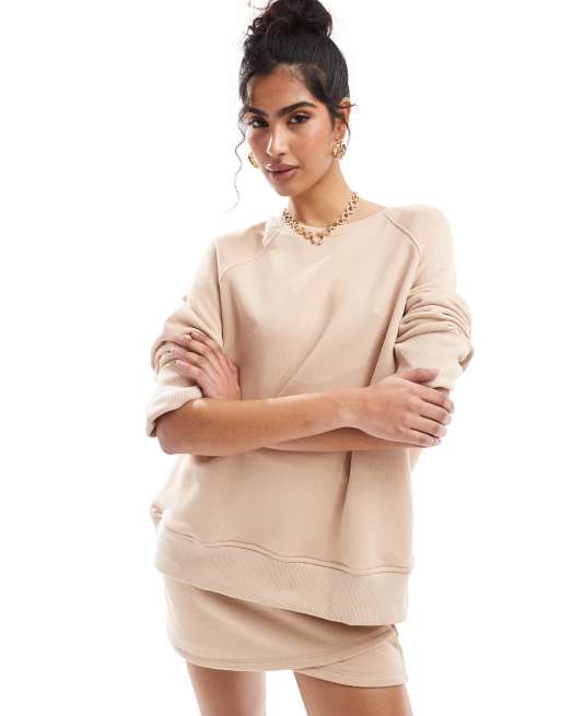 4th & Reckless – Bluza z szerokimi rękawami w kolorze mokka, część zestawu