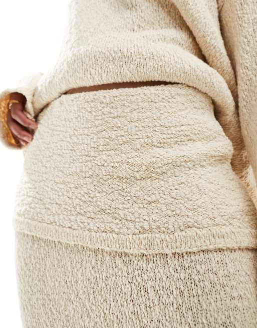 NKNIT bouclé KNIT king skirt & mini tops Women's Cream Bouclé